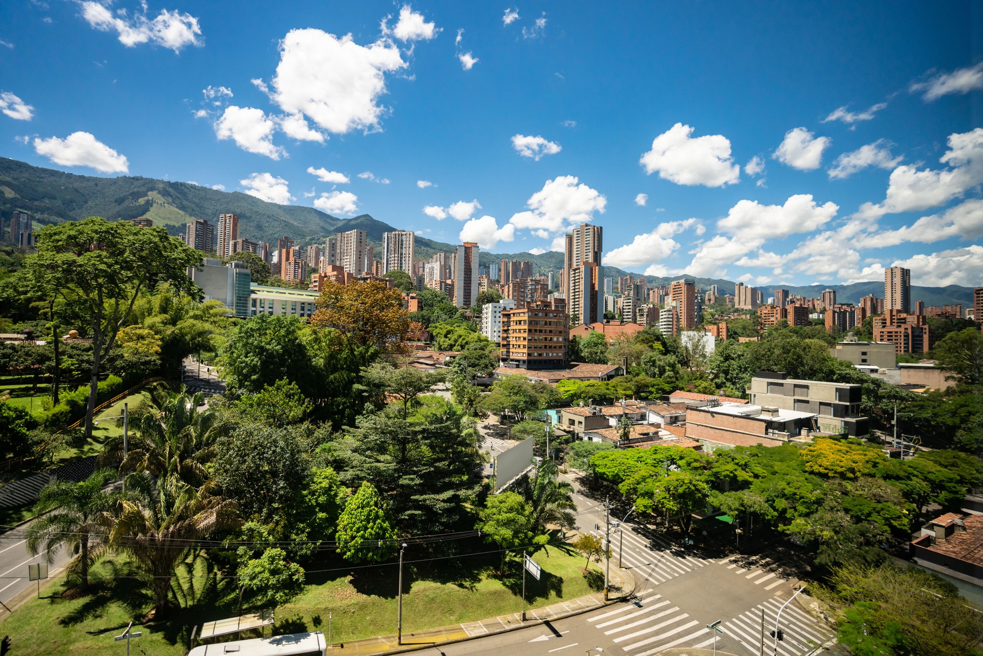 Blick auf die Stadt der schönen Medellin Colombia